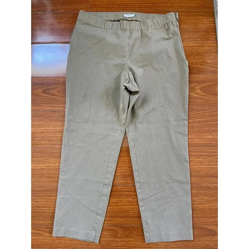 J.Jill Precision Stretch Pants Size 16 Petite Tan Ankle Cotton‎ Casual Career